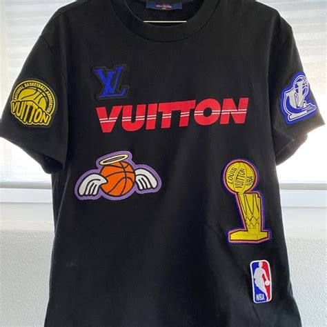 louis vuitton nba t-shirt black|Louis Vuitton black polo shirt.